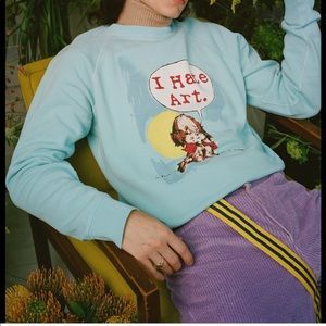 Marc Jacobs Magda Archer L “I hate art” sweatshirt NWT